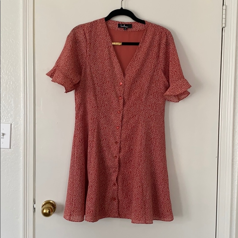 A super cute button up dress from LuLus